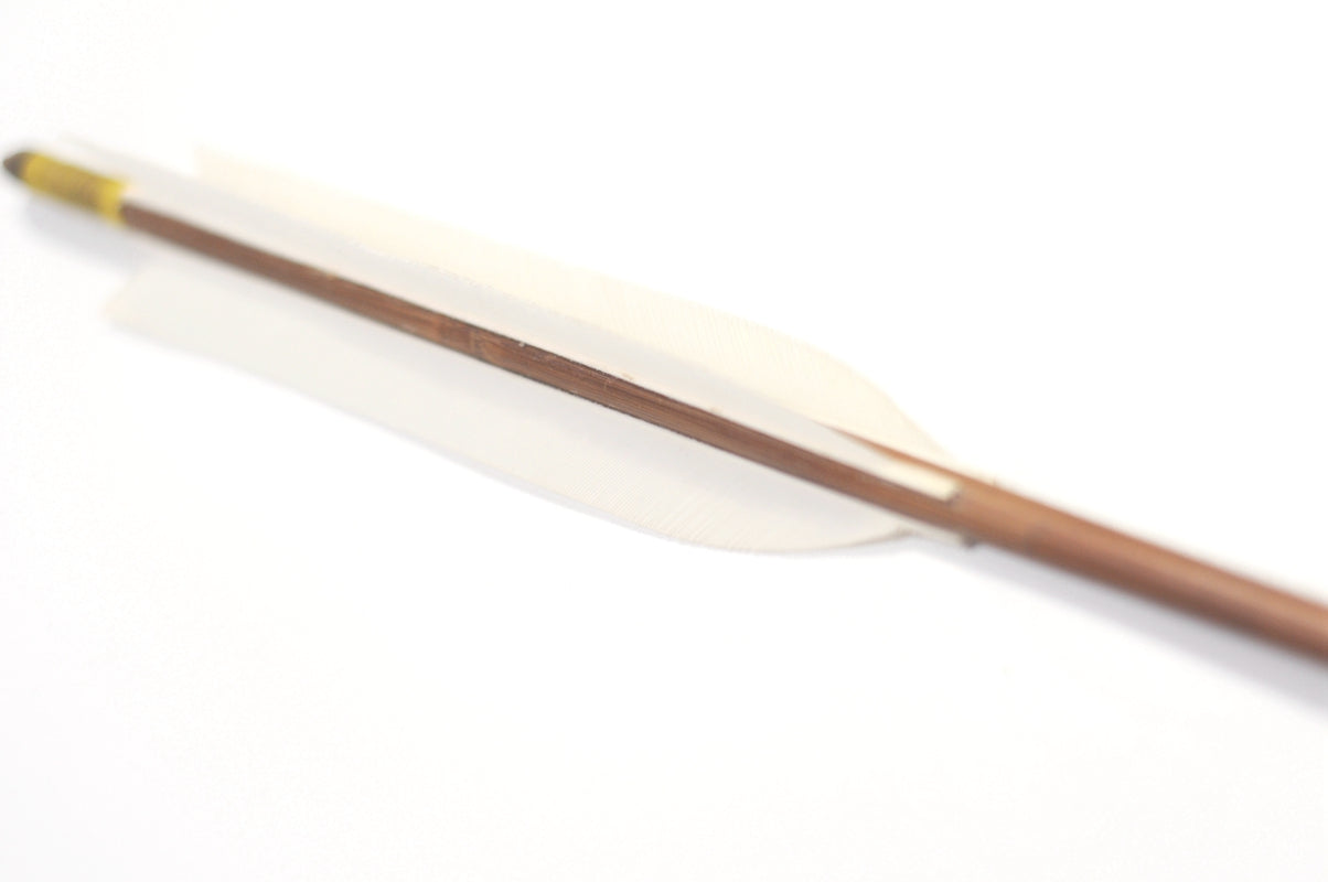 Traditional Bamboo Ya  with Turkey Feather Custom Made Kyudo Arrow